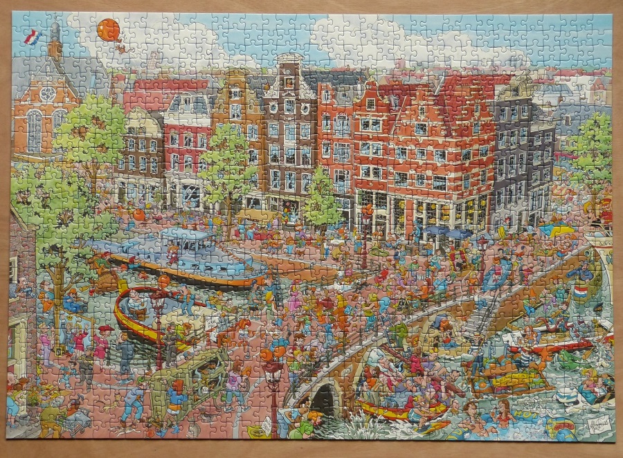 lager hoofd creëren Puzzel Amsterdam Koningsdag 1000 stukjes - Ravensburger / Jan van Haasteren