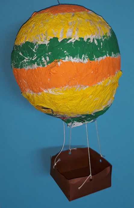 luchtballon van papier-maché knutselen