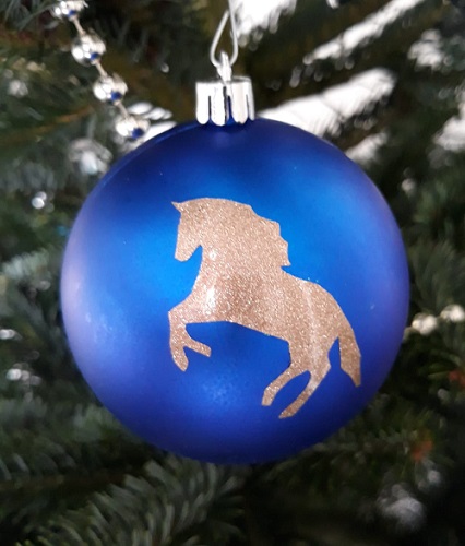 kerstbal met paard