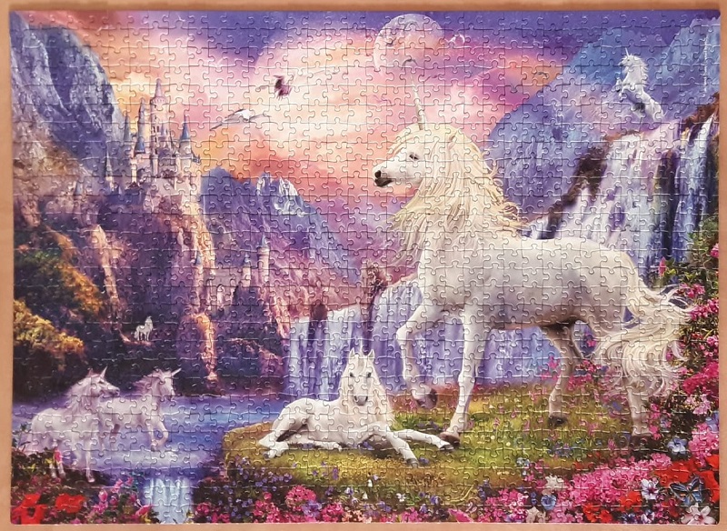 glow in the dark puzzel unicorn